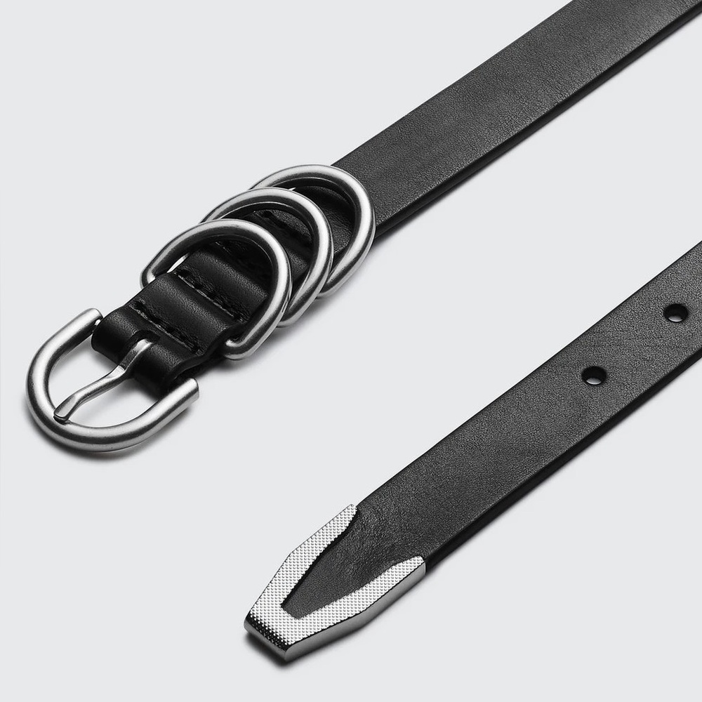 Rag & Bone Baby Spire Hip Black Basketweave Belt